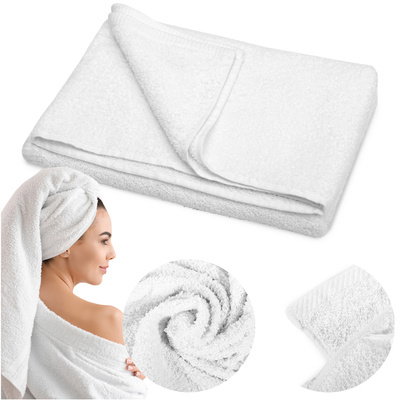 Hotel Towel 50 x 100 Aqua 4 400 g/m2 01 White