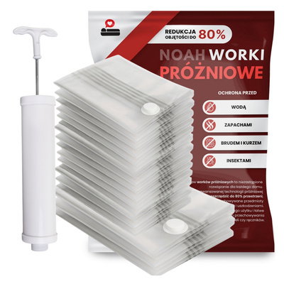 Noah 15 Piece Vacuum Bag Set + Pump