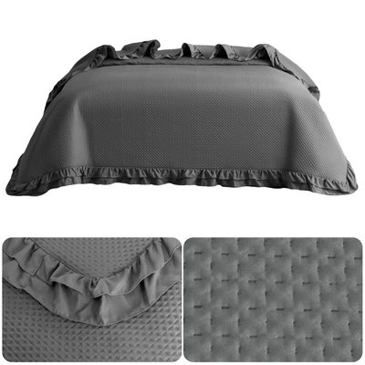 Quilted Bedspread 200 x 220 with Ruffle Rosella 06