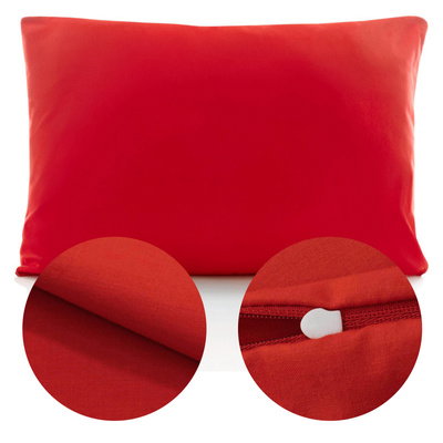 Cotton pillowcase 50 x 80 Uniform Ola Red Red