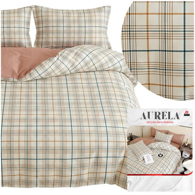 Bedding 200 x 220 3pc Satin Cotton Aurela 21