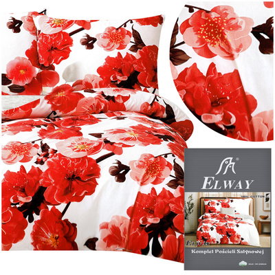 Bedding 160 x 200 3pcs Cotton Satin Elway 5038