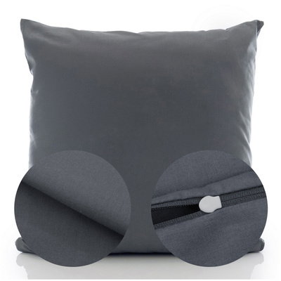 Cotton pillowcase 45 x 45 Uniform Ola Graphite Graphite
