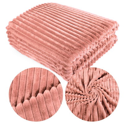 Blanket 200 x 220 Microfiber Embossed Ardea Stripes 59