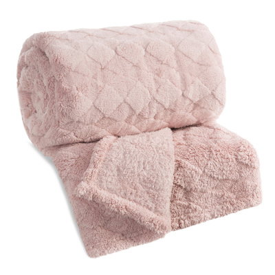 70 x 160 Stamped Plush Nancy Powder Blanket