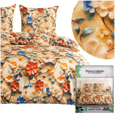 Bedding 160 x 200 3pc Satin Maria 3283
