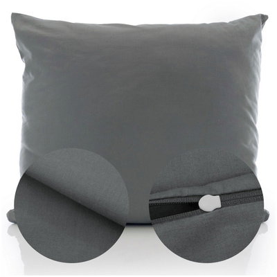 Cotton pillowcase 50 x 60 Solid Ola Graphite Graphite