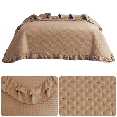 Quilted Bedspread 220 x 240 with Ruffle Rosella 07