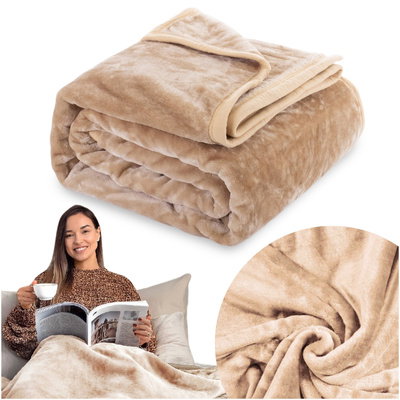 Blanket 130 x 170 Acrylic Uniform Warm Yasemin 01