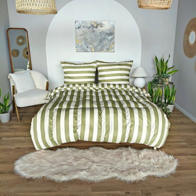 Pościel 160 x 200 3cz Mikrofibra w Pasy Eusebia Home 08