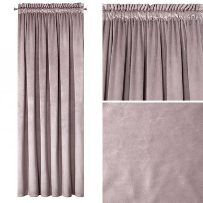 Záves 135 x 270 Dekoračný Velvet Rosa Púdrová