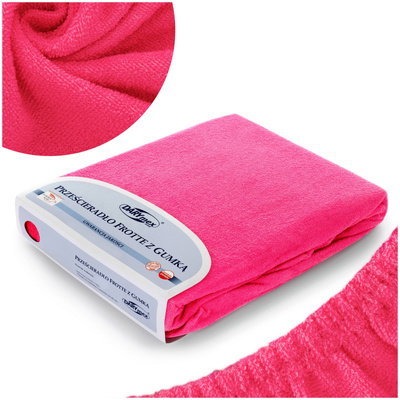 Terry sheet with elastic 023_D Fuchsia 200x220