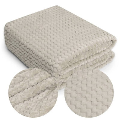 Blanket 200 x 220 Microfiber Embossed Mouse Zigzag