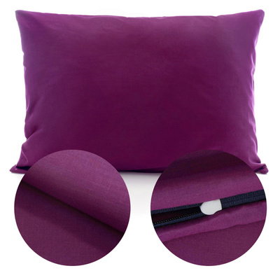 Cotton pillowcase 50 x 70 Uniform Ola Plum Purple