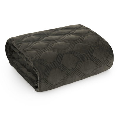 Cover 170 x 210 Quilted Velvet Sofia5 Steel