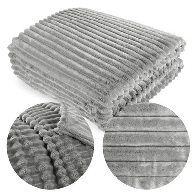 Blanket 160 x 200 Microfiber Plush Stripes Cadence 01