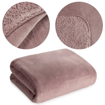 70 x 160 Microfiber Blanket Double-Sided Tedy Pink