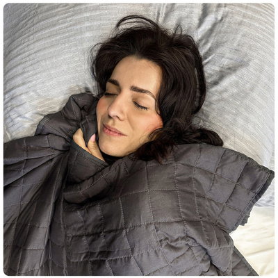 150 x 200 Sensory Weighted Blanket for Adults, Graphite, Nel, 6 kg