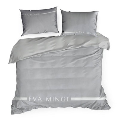 Bedding Set 160 x 200 3pc Silk 06 Silver+White
