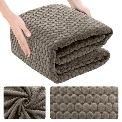 Blanket 200 x 220 Microfiber Embossed Plush Ala Circles 3D 03