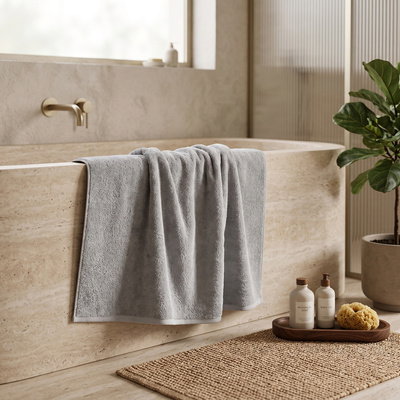 Ręcznik Otto 50 x 100 400 g/m2 Bawełniany Stalowy