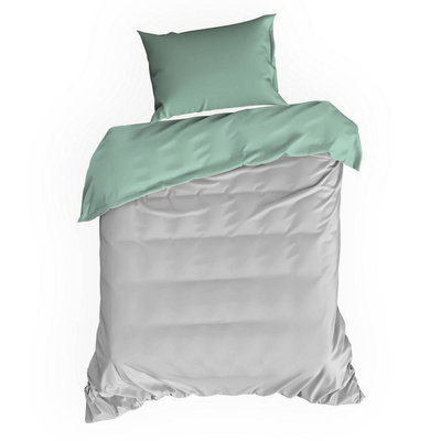 Bedding 140 x 200 2cz Satinova Nova3 J.Grey + Mint