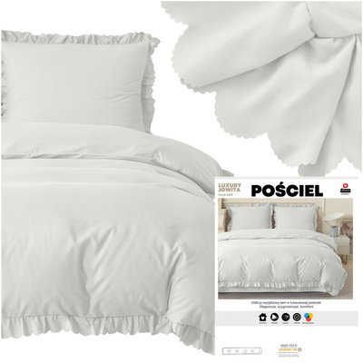 Bedding set 220 x 200 3 pieces with Ruffle Luxury Jowita 07