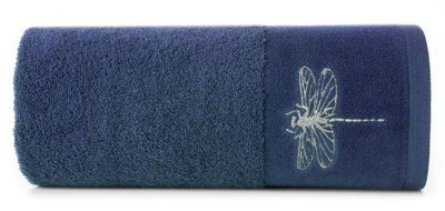 50 x 90 Bath Towel Cotton Lori1 Navy Blue