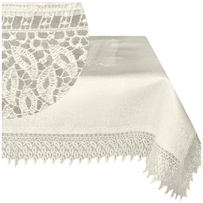 Guipure Tablecloth 144_Cream 140x260