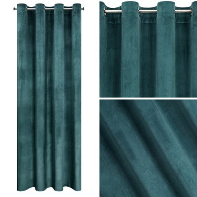 Curtain 140 x 250 Decorative Velvet Melanie C.Blue