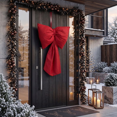 Bow 100 x 60 Cushion Christmas Decoration Decorative Big Bow 02