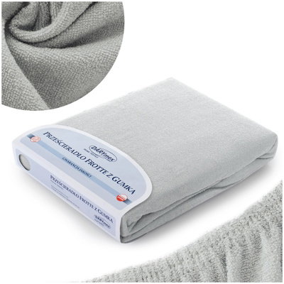 Terry sheet with elastic 155_D Ash 80x160