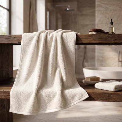 Ręcznik Otto 50 x 100 400 g/m2 Bawełniany Krem