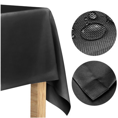 Tablecloth 140x200 Stain-Resistant Classic Elegant Black