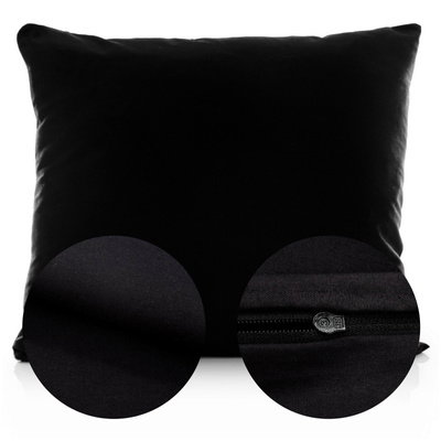 Cotton Pillowcase 70 x 80 Uniform Ola Black Black
