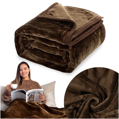Blanket 130 x 170 Acrylic Uniform Warm Yasemin 03