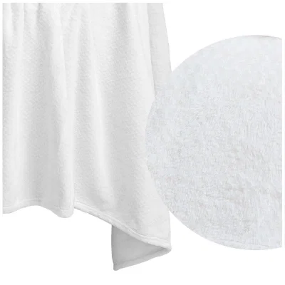 70 x 150 Plush Microfiber Willy White Blanket