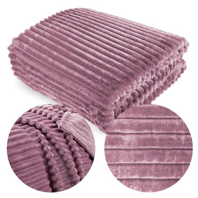 Blanket 160 x 200 Microfiber Plush Stripes Cadence 03