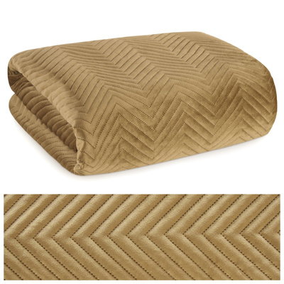 Quilt 200 x 220 Euro Velvet pattern Sofia Honey