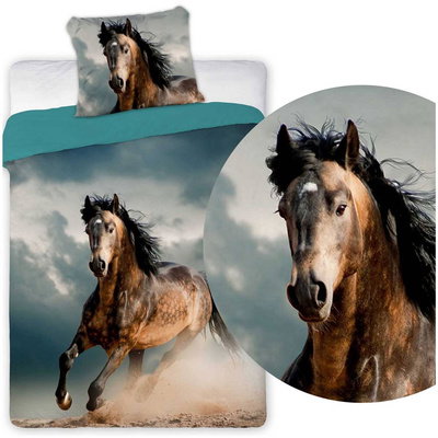 Youth Cotton Bedding 325 Best Friends Horse 140x200NP 2 parts 70x90