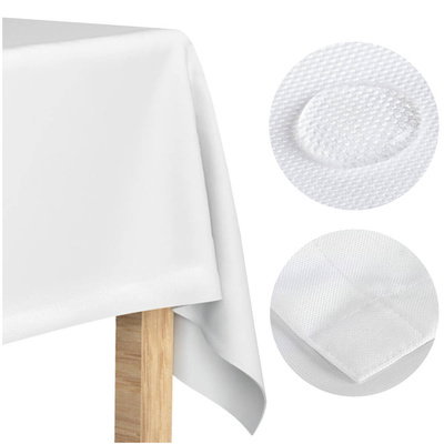 Tablecloth 110x160 Stainproof Classic Elegant White