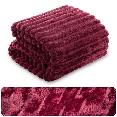 Blanket 200 x 220 Microfiber Stamped Stripes Nuvio 17