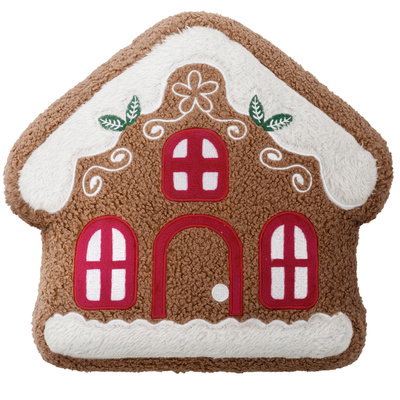 28 x 25 Christmas Gingerbread House Pillow