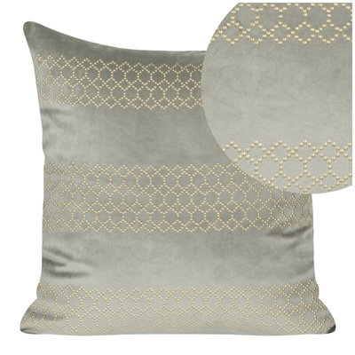 Velvetová obliečka na vankúš Pari 45 x 45 strieborná