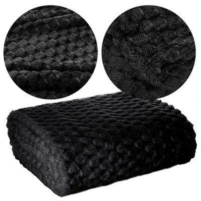 Blanket 200 x 220 Microfiber Design Cindy6 Black