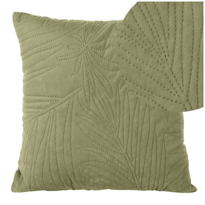 Obliečka na vankúš 40 x 40 prešívaná Velvet Luiz4 svetlozelená