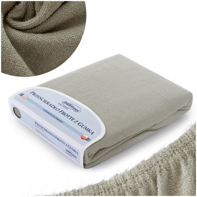 Terry sheet with elastic 156_D Grey 80x180