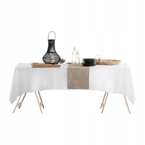 Obrus 140 x 260 Plamoodporny Viva Biały