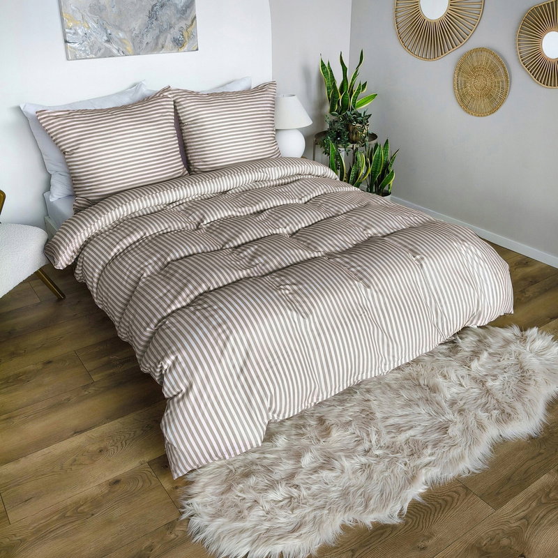 Pościel 140 x 200 2cz Mikrofibra w Pasy Eusebia Home 13