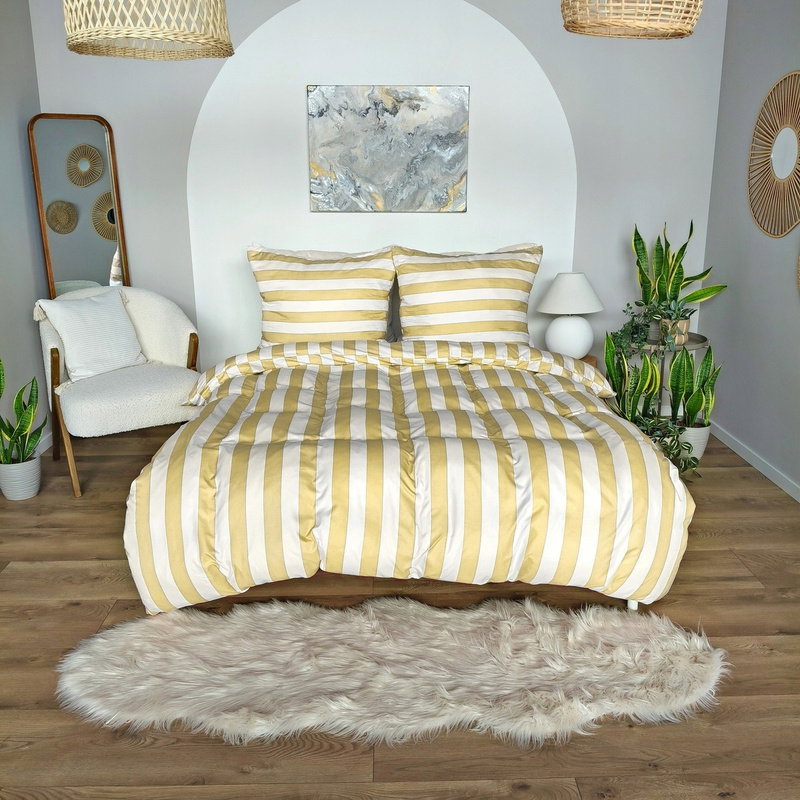 Pościel 220 x 200 3cz Mikrofibra w Pasy Eusebia Home 04